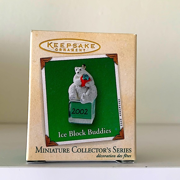 Hallmark Ice Block Buddies Polar Bear Miniature Christmas Ornament in box - Picture 1 of 1